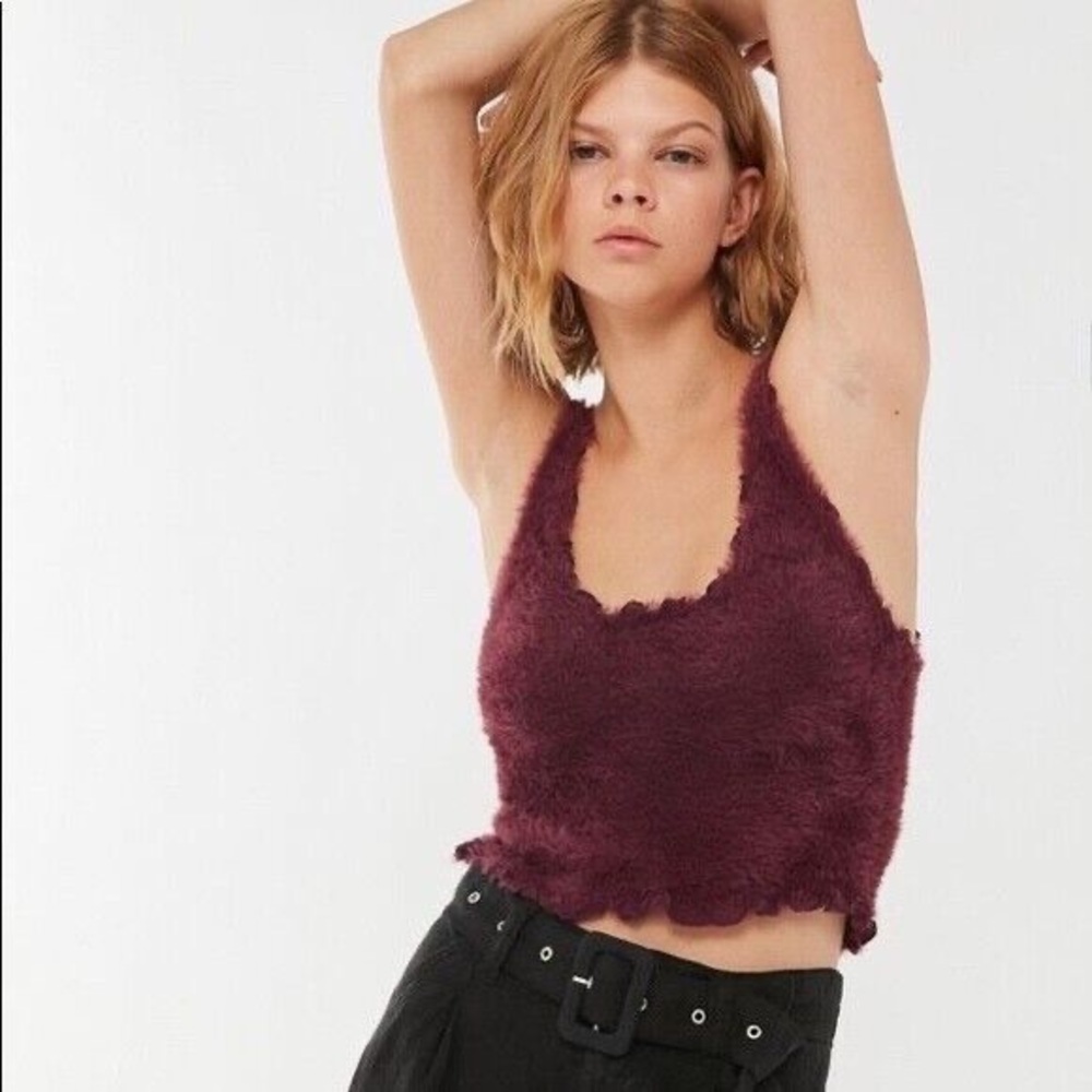 Urban Outfitters Fuzzy Cropped Tank Size Small